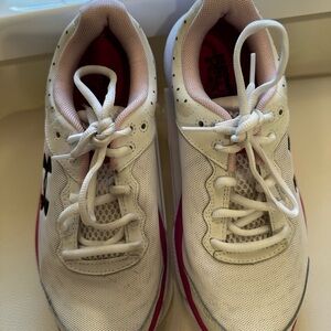 Under Armour White and Pink Charge Assert Women size 8